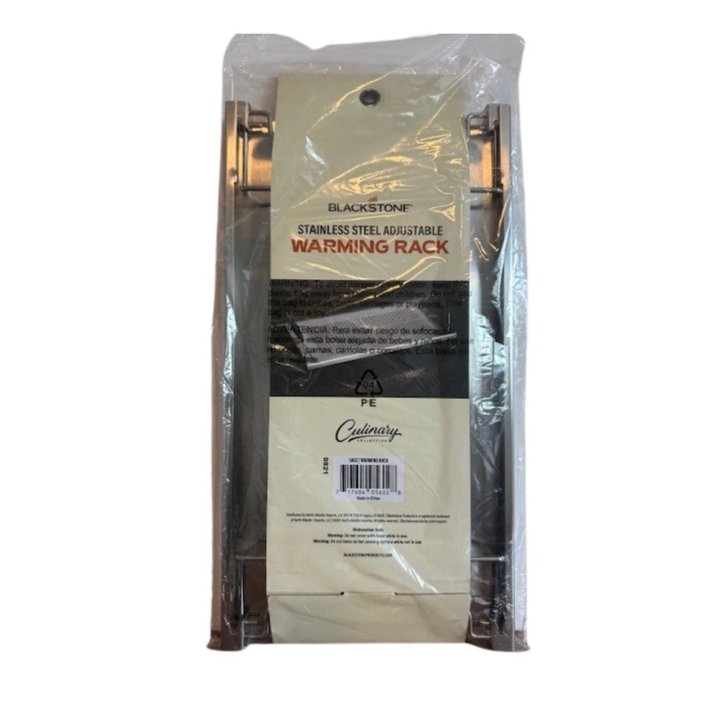 Blackstone Stainless Steel Adjustable Warming Rack Griddle BBQ Tool 5032 New - Picture 2 of 4